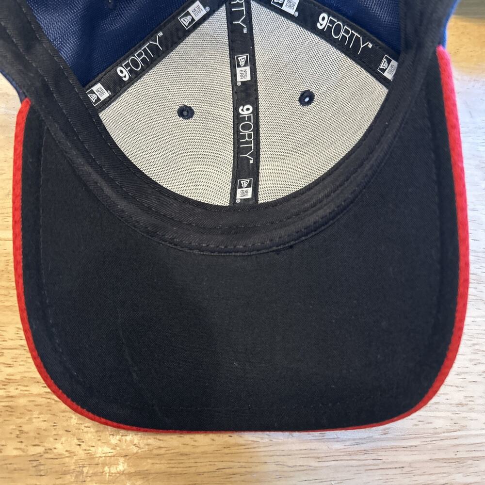 Patriots NFL hat embroidered y2k red New Era Block Team 49 Hat-Navy/Red NFL - Picture 8 of 8